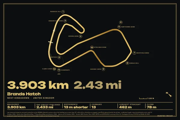 Brands Hatch in Gilt, Black & Gold.
