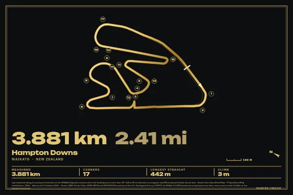Hampton Downs in Gilt, Black & Gold.