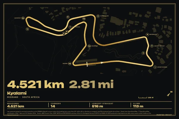 Kyalami in Gilt, Black & Gold.