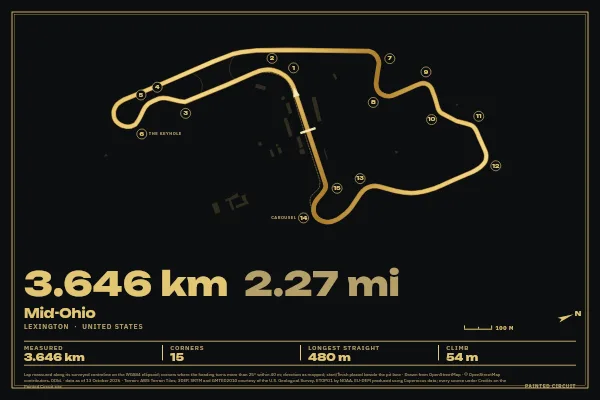 Mid-Ohio in Gilt, Black & Gold.