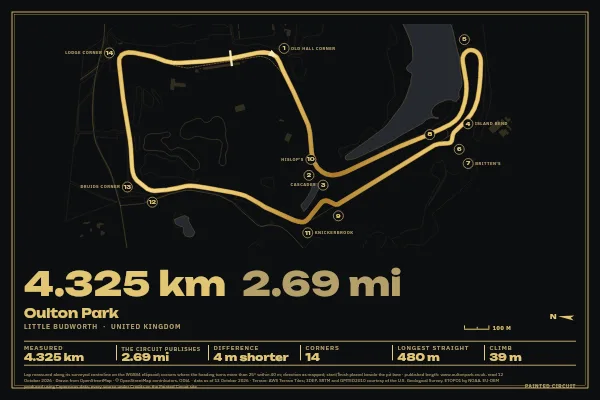 Oulton Park in Gilt, Black & Gold.