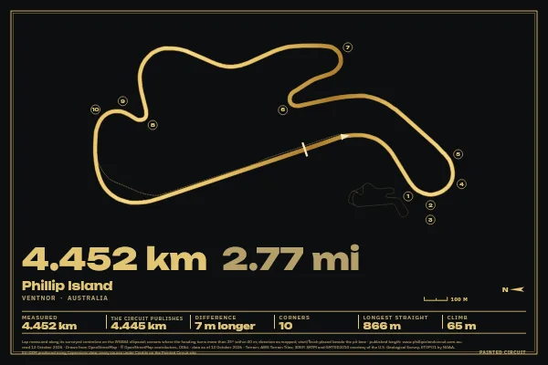 Phillip Island in Gilt, Black & Gold.
